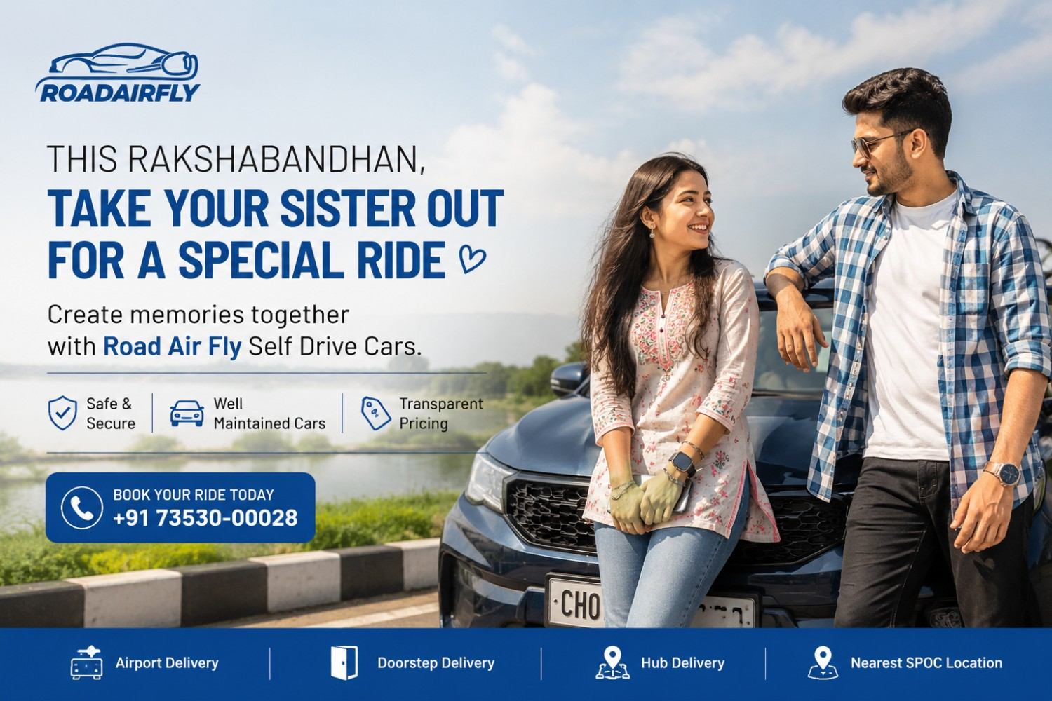Road Air Fly self drive car rental in Chandigarh starting at โน1,200 per day with SUV for city and outstation trips